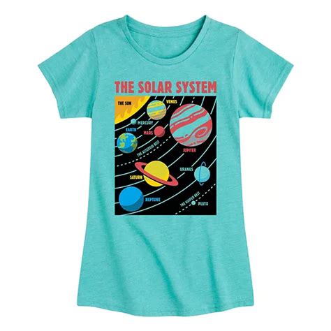 Girls Solar System Chart Graphic Tee