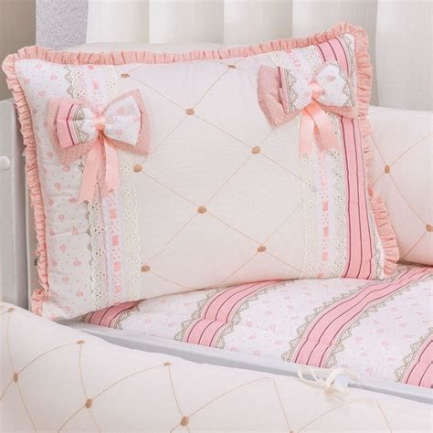 Kit De Mini Berco Rose Menina Delicado Decoracao Quarto Bebe