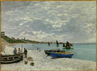 La Plage De Sainte Adresse Claude Monet Estampe D Art