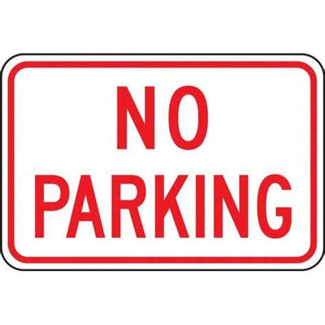 Rectangular Red And White No Parking Sign Board At Rs Piece In Pune