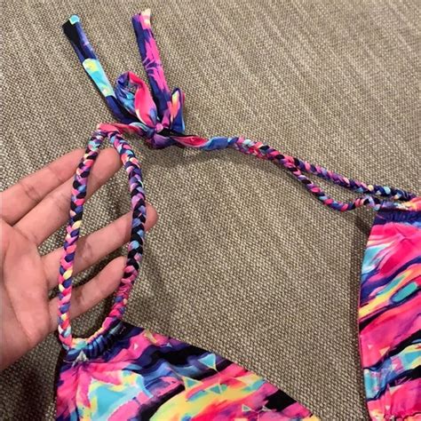 Seafolly Australia Swim Rainbow Neon Braided Bikini Set Poshmark