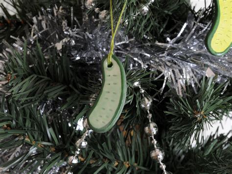 Christmas Pickle Christmas Tree Ornament Ceramic Ornament - Etsy