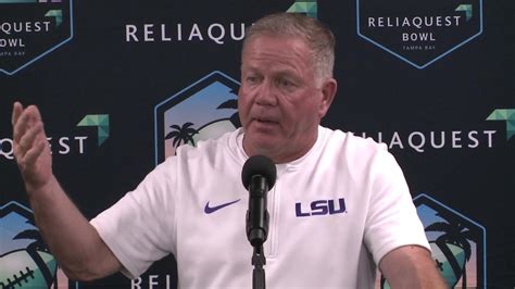 Watch Lsu Brian Kelly Win Over Wisconsin Reliaquest Bowl Postgame