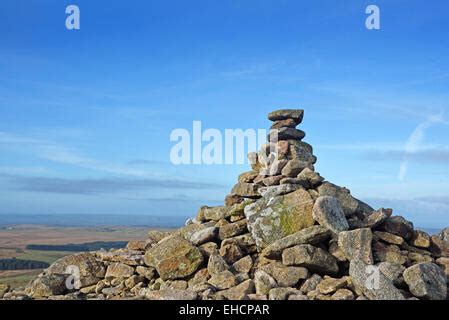 Summit Cairn Of Brown Willy Bodmin Moor Cornwall Uk Brown Willy Is