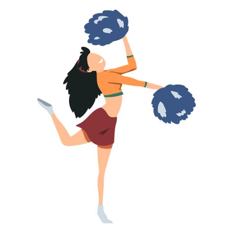 Cheerleader Performing Transparent Png And Svg Vector File