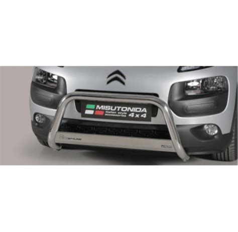 Defensa Delantera Barras En Acero Inoxidable Citroen C4 Cactus Diametro 63mm Homologacion Ce