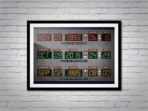 Back To The Future Time Circuits Poster Print Delorean Mcfly Etsy