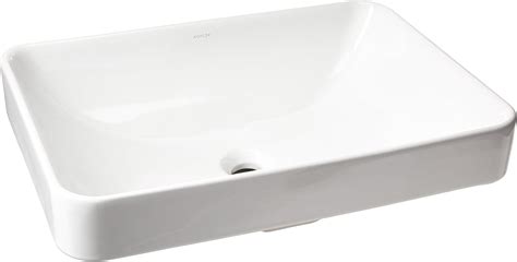 Kohler K 5373 0 Vox Rectangle Vessel Above Counter Bathroom Sink White