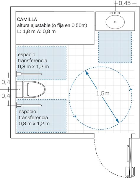 Diagrama De Ba O Accesible Con Camilla Corporaci N Ciudad Accesible