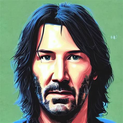 Portrait Of Keanu Reeves By Dan Mumford Stable Diffusion OpenArt