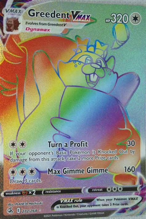 Greedent VMAX 272 264 Hyper Rare Fusion Strike Enkeltkort