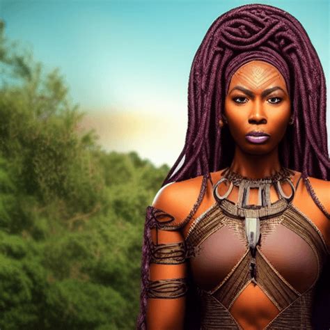 Déesse africaine inspirée du Wakanda Imagerie de panthère vierge