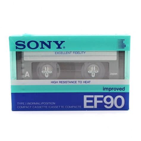 Оригинальная Японская Аудиокассета Sony EF 90n Improved Новая