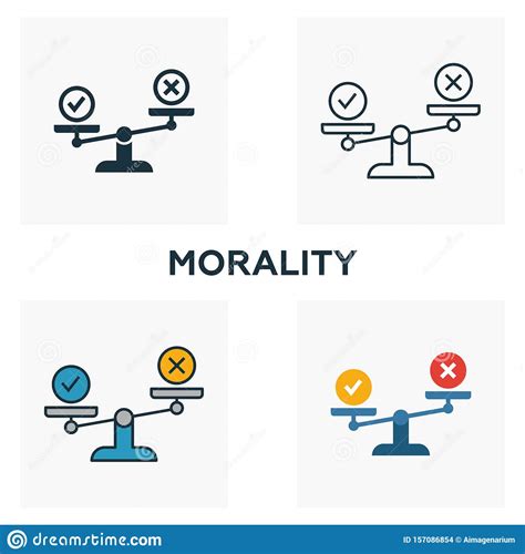 Morality Icon Vector From Ethics Concept Thin Line Illustration Of