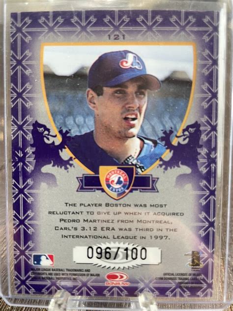 Carl Pavano 1997 1998 Donruss Crusade RC Rookie 121 Montreal Expos