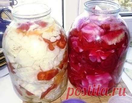 СУТОЧНАЯ КАПУСТА. . Продукты: - кочан капусты; - 1 небольшая свекла ...