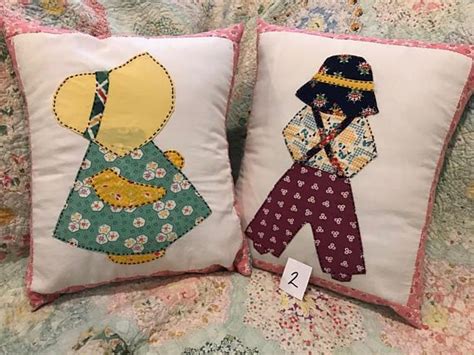 Sunbonnet Sue And Suspender Sam Pillow Set Of 2 Decorative Etsy