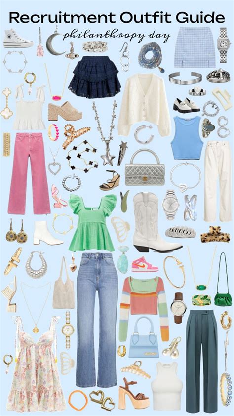 An Assortment Of Clothing And Accessories Arranged In The Shape Of A