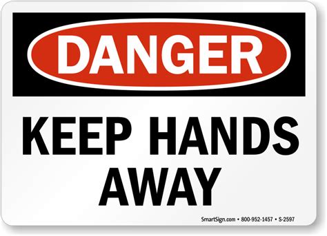 Keep Hands Away Sign Sku S Mysafetysign