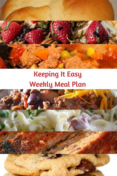 easy weekly meal plan   fearless kitchen