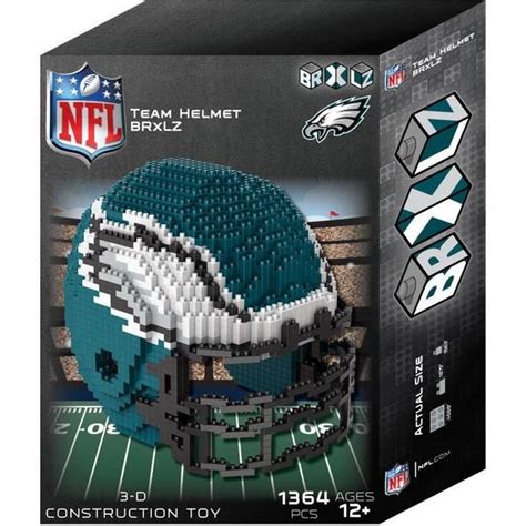 Philadelphia Eagles Nfl 3d Brxlz Puzzle Helmet Set Eagles Nfl