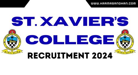 St Xaviers College Recruitment 2024 Check Details Now For Faculty