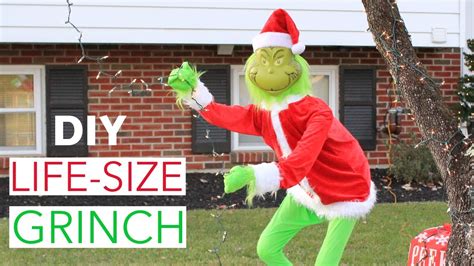 Diy Life Size Grinch Outdoor Christmas Decoration Diy Grinch