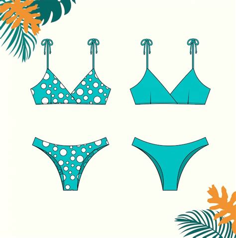 Premium Vector Illustration Of Women S Bikini Blue Bikini Swimsuit