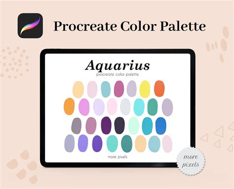 Aquarius Procreate Color Palette, Zodiac Color Palette, Hex Code, Ipad, Color Palette, Swatches ...