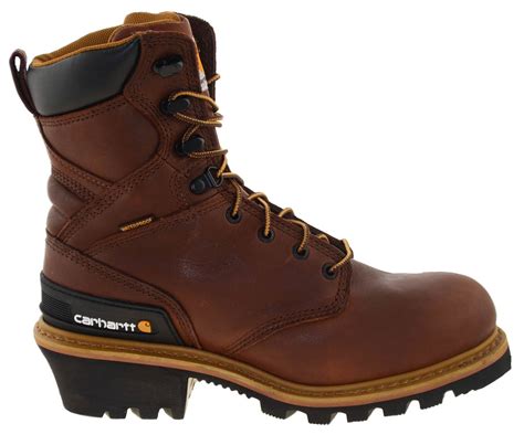 Carhartt Mens Cml8130 Logger Work Boots Waterproof Soft Toe Ebay