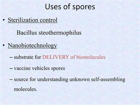 Bacterial Spore Ppt