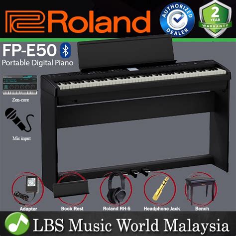 Roland FP E50 88 Keys Portable Digital Piano With SuperNATURAL Keyboard