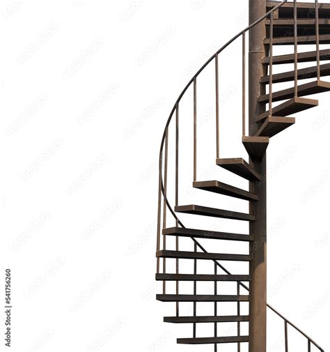 The Old Metal Spiral Staircase On Transparent Background Png File