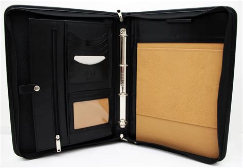 Noda Executive Leather 4 Ring Binder Professional Business Portfolio W