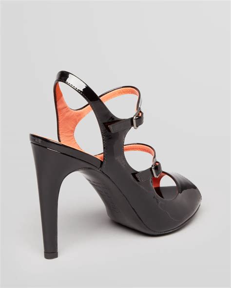 Lyst Via Spiga Open Toe Mary Jane Pumps Roseanne High Heel In Black