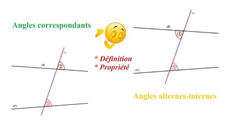 Angles alternes internes et angles correspondants Définitions et