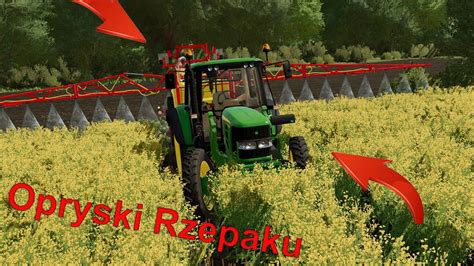 Jeleń w rzepaku John Deere 6330 Opryski Farming Simulator 22