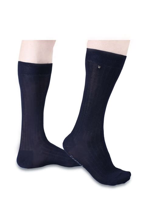 Chaussettes françaises en Fil d Ecosse Chaussettes avec bouton