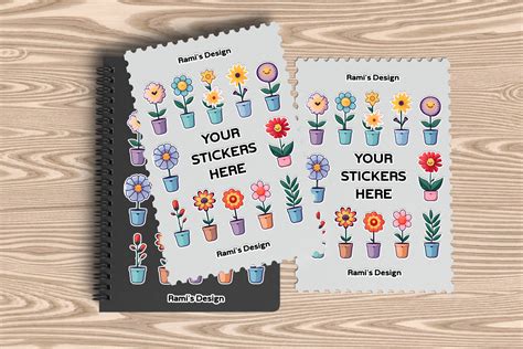 Notebook Sticker Sheet Mockup Graphic By Ramis Design · Creative Fabrica