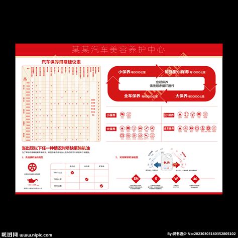 汽车保养周期表设计图海报设计广告设计设计图库昵图网