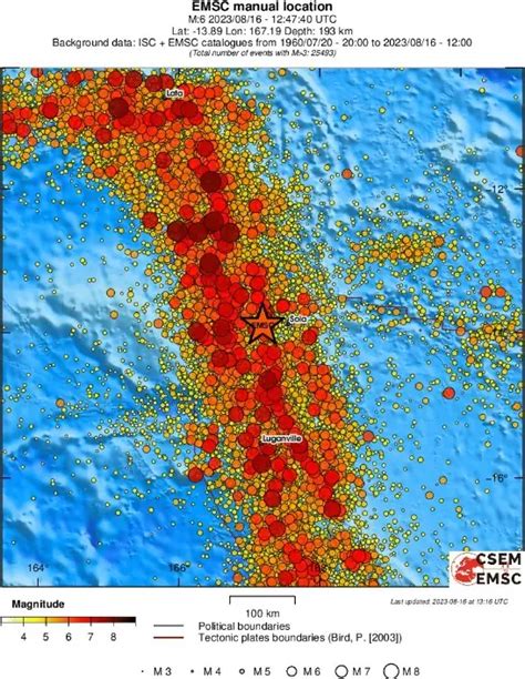 Strong M6 5 Earthquake Hits Vanuatu At Intermediate Depth The Watchers