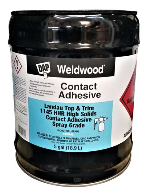 Dap Weldwood 1145 Ca Compliant Contact Adhesive Top And Trim Hhr Solvent Type Spray Grade 5 Gallon