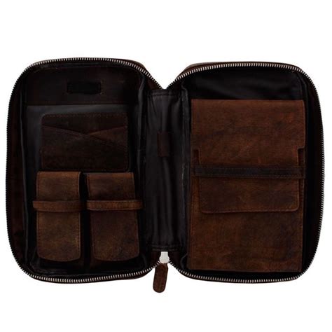 Porta Charutos Nerone Travel Case Couro Estonado Pc