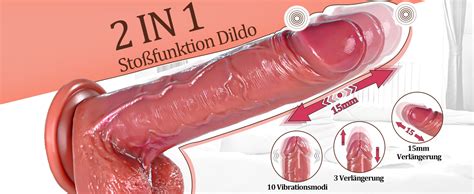 Amazon de Realistischer Dildo mit 3 Teleskopfunktion Vibration für