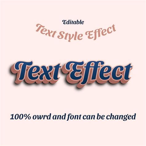 Conception D Effet De Style De Texte Modifiable Vecteur Premium