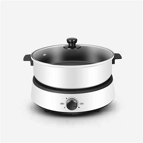 Delad Elektrisk Hot Pot Non Stick Elektrisk Stekpanna L Stor Kapacitet Matlagningsgryta Med