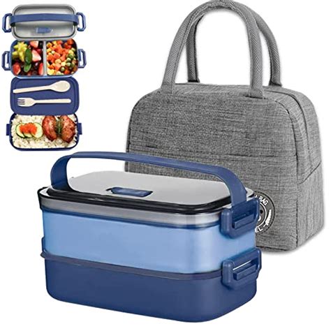 Haoh Bento Lunch Box Kit Ml Double Couche Boite Repas Avec