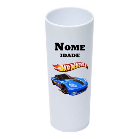 Copo Long Drink Ml Personalizado Hot Wheels Mod Vf E Le O De Jud Lembrancinhas