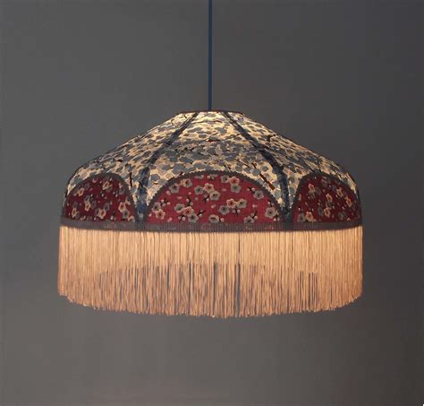 Japanese Paper Lampshade With Fringe Ornella Etsy