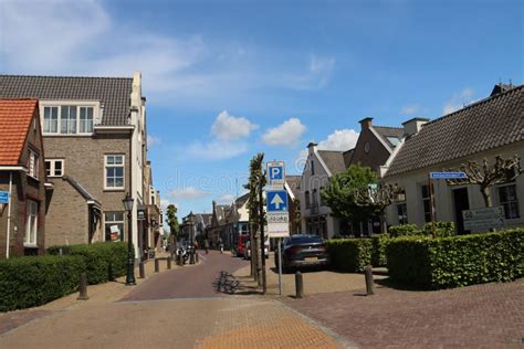 Shops In Old Buildings On The Dorpsstraat In The Old Village Of